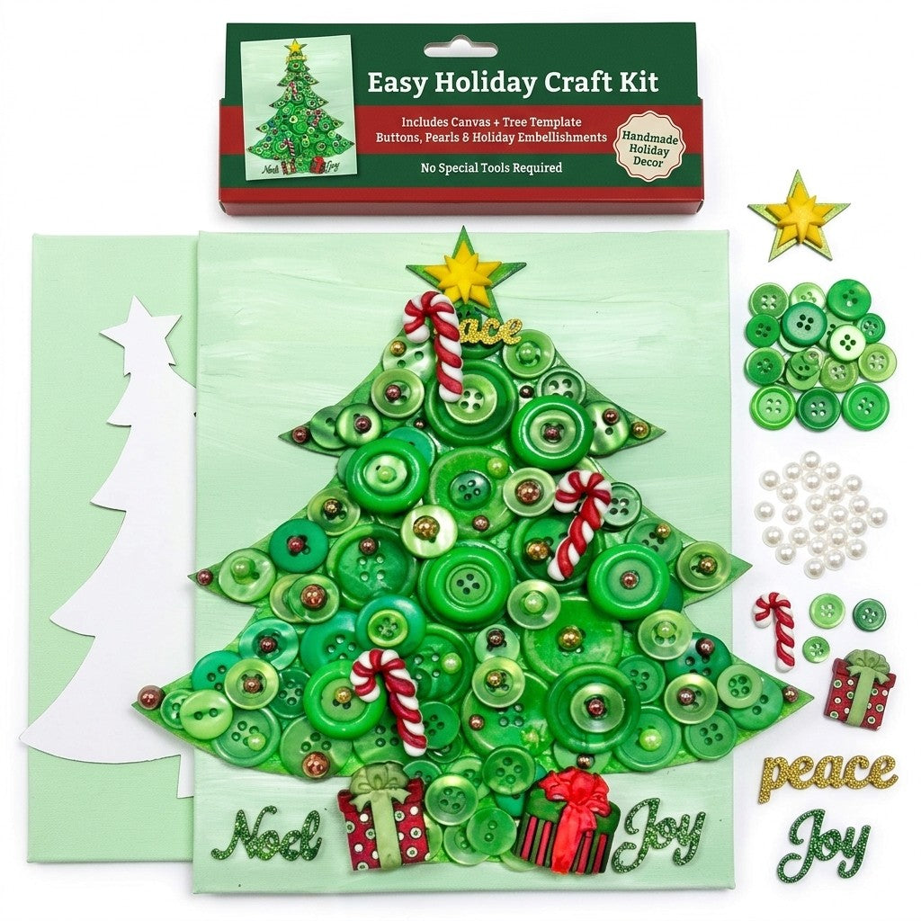 Traditional Christmas Tree Canvas DIY Craft Kit