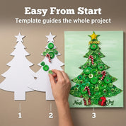 Traditional Christmas Tree Canvas DIY Craft Kit