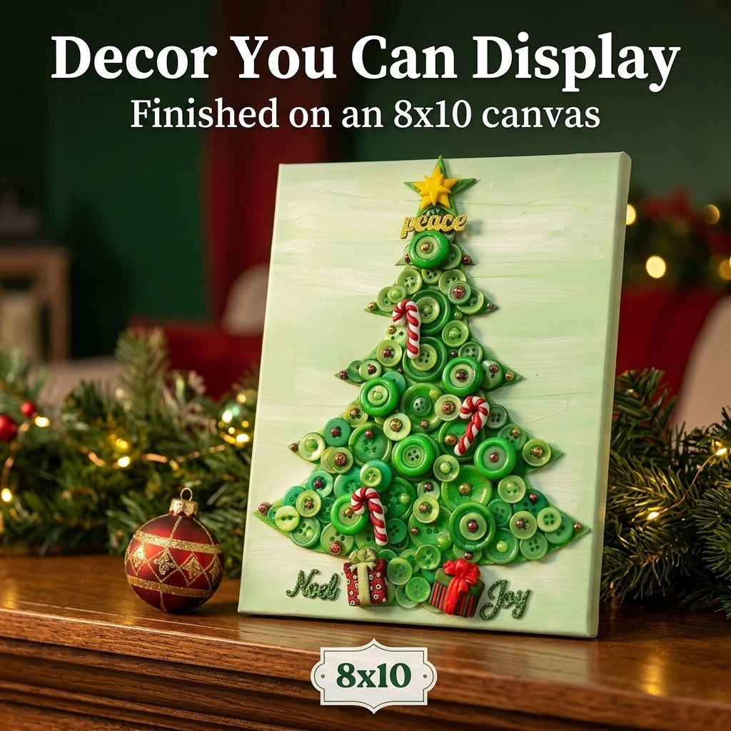 Traditional Christmas Tree Canvas DIY Craft Kit