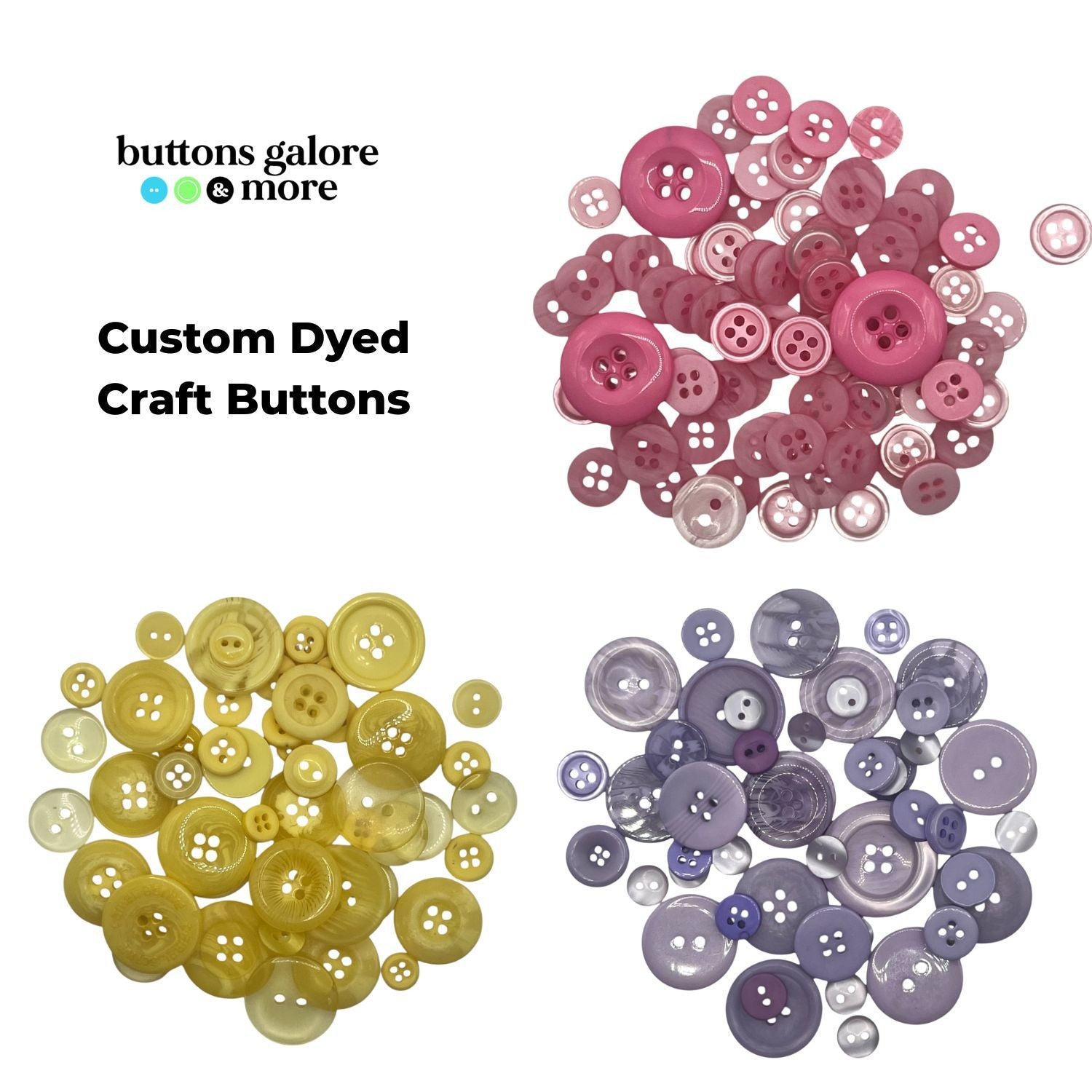 Button Blossom Easter Eggs DIY Kit – Set of 3 Decor Eggs