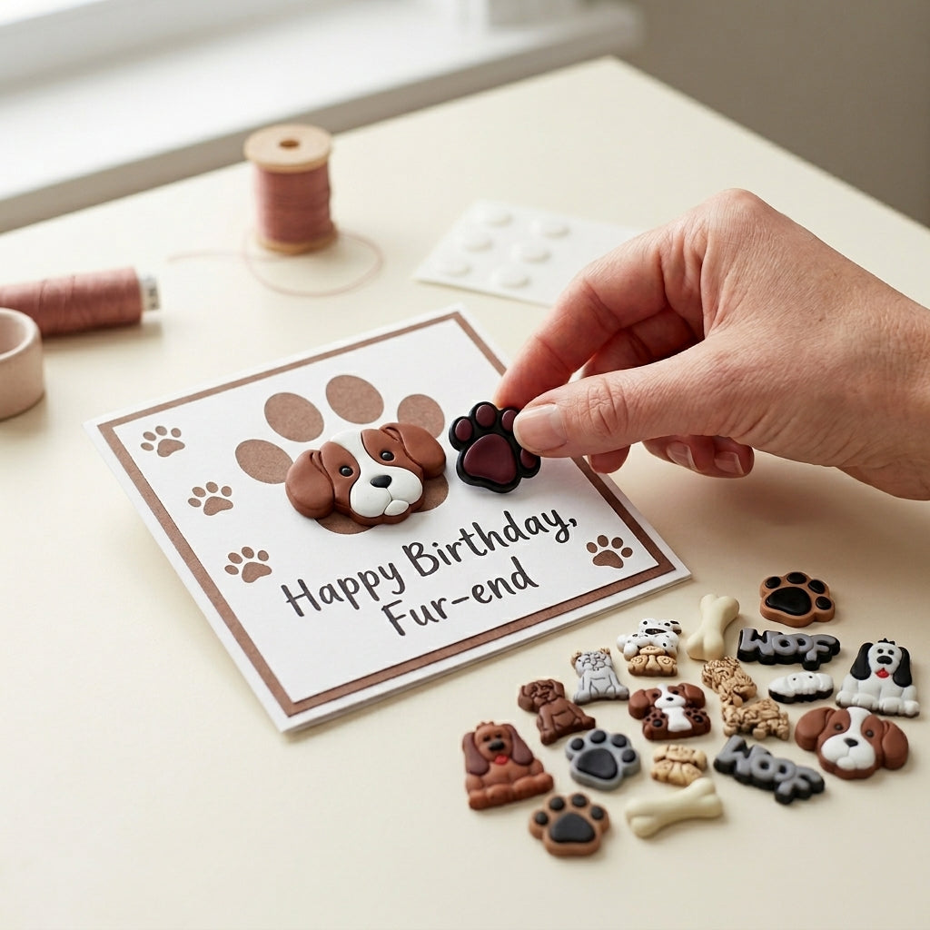Dog Theme Craft & Sewing Buttons – 50 Piece Novelty Button Assortment