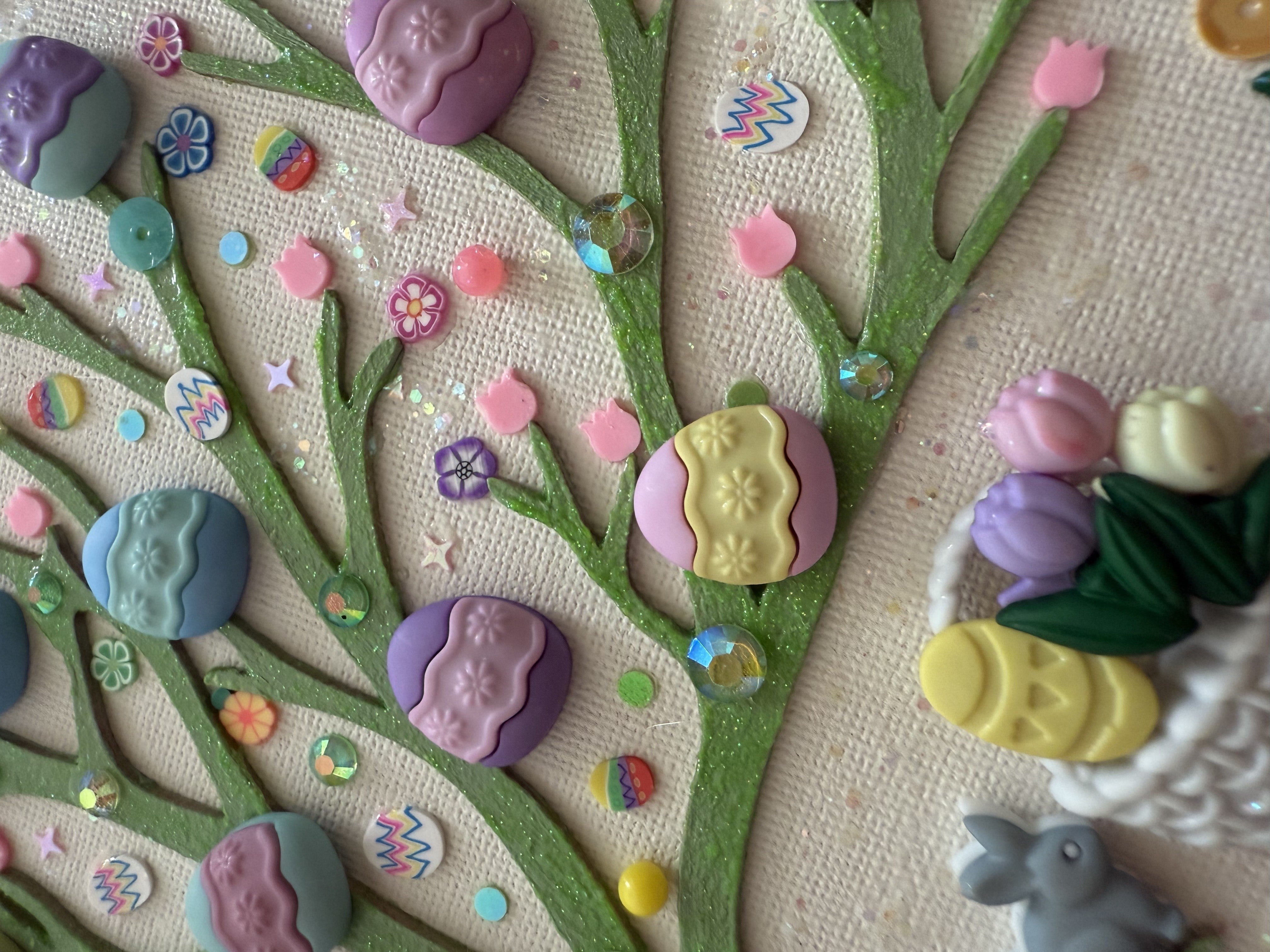 Easter Egg Tree Button Art DIY Craft Kit