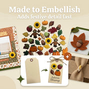 Fall Novelty Button Assortment – 50 Autumn Sewing & Craft Buttons with Pumpkins, Leaves & Harvest Shapes