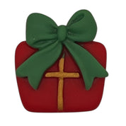 Hand Painted Christmas Gift Flat Back Resin – Holiday Craft Embellishment - 25 pcs