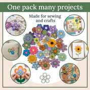Flower Button Super Value Pack - 75 Buttons