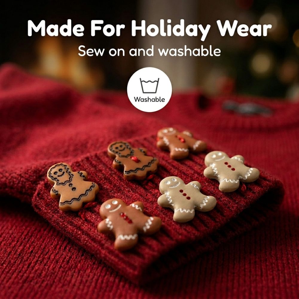 Gingerbread Novelty Button Assortment