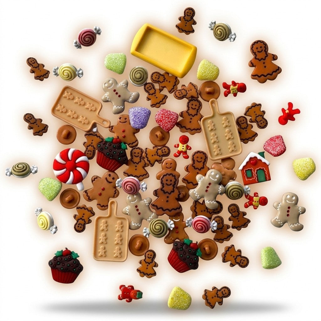 Gingerbread Novelty Button Assortment