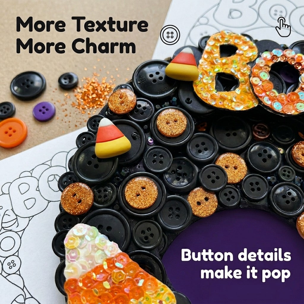 Halloween BOO Wreath DIY Craft Kit