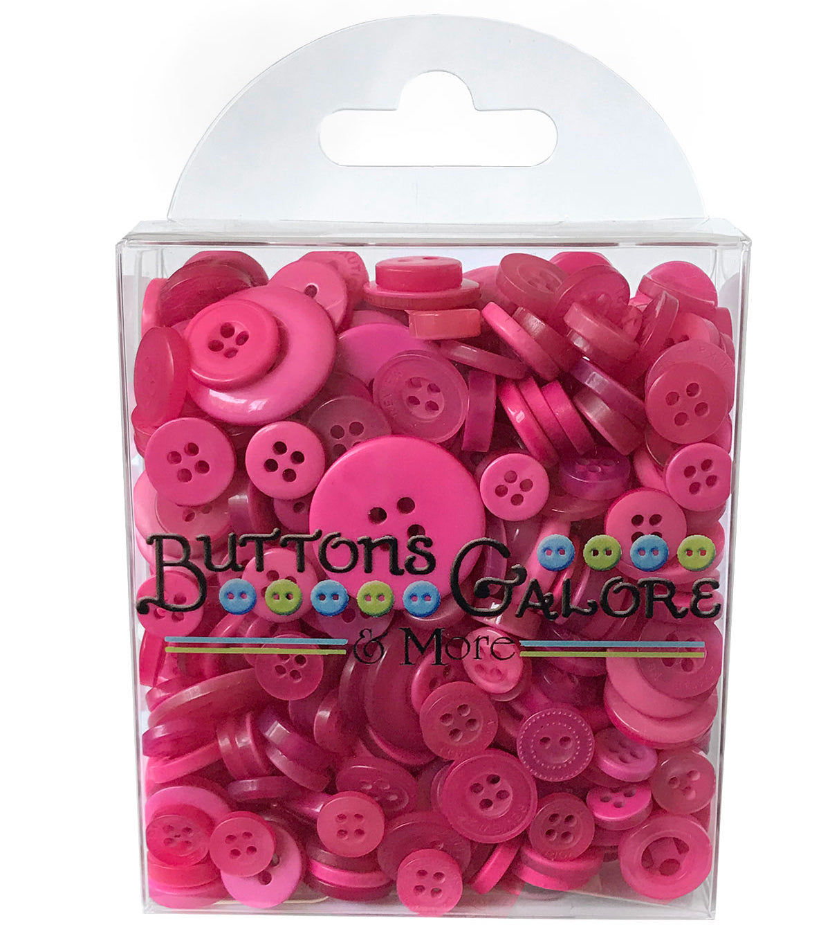 Perzoe Colorful Buttons 80pcs Multiple Sizes Small Great Colorful Sewing Buttons Clothing Accessories, Pink