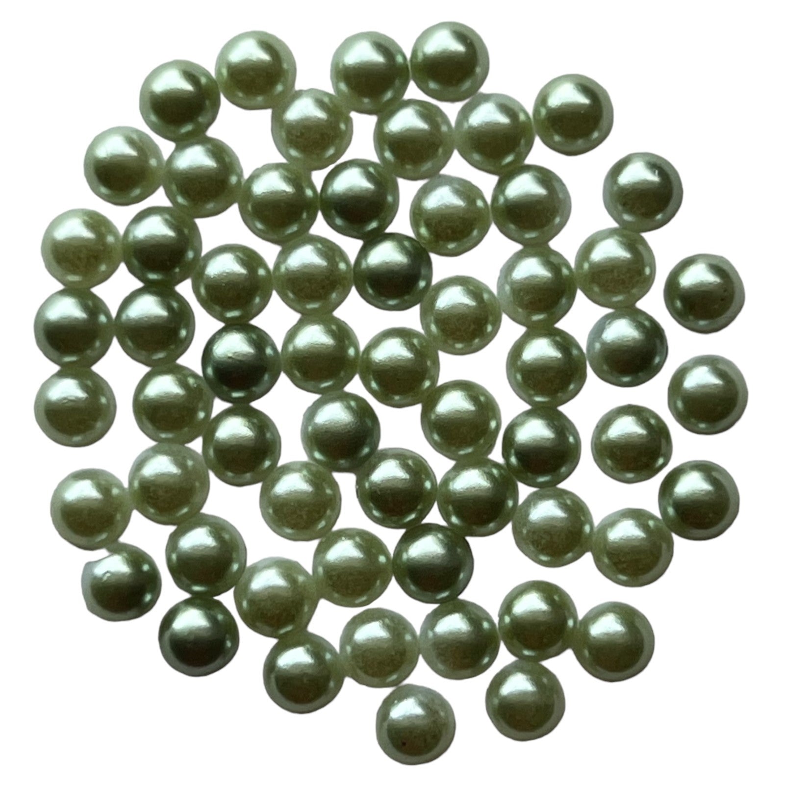 Leaf Green Half Pearls