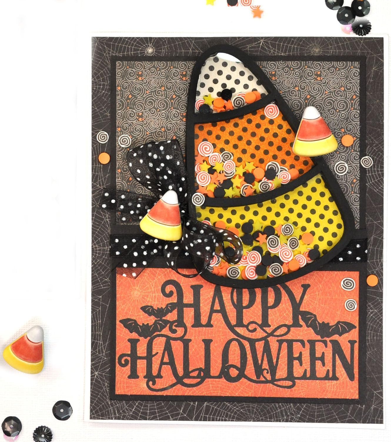 Candy Corn Craft Button – Halloween Sewing & Scrapbooking Embellishment