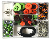 Halloween Night Embellishment Craft Kit – Buttons, Sequins, Beads, Charms & Trim