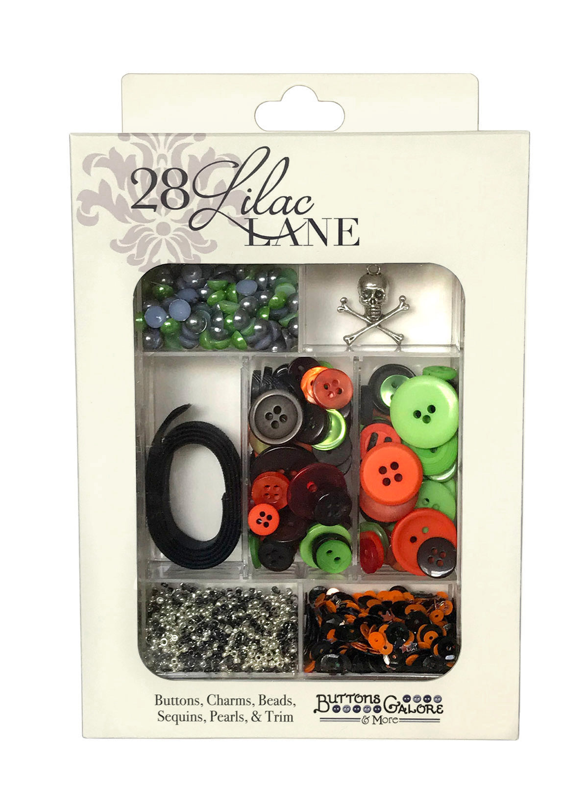 Halloween Night Embellishment Craft Kit – Buttons, Sequins, Beads, Charms & Trim