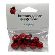 Ladybug Buttons – Red & Black Bug Buttons for Sewing and Crafts