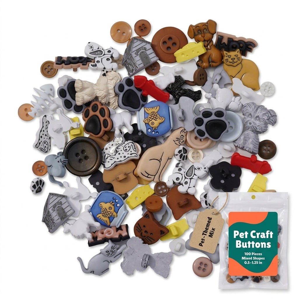 Pet Button Super Value Pack - 100 Buttons