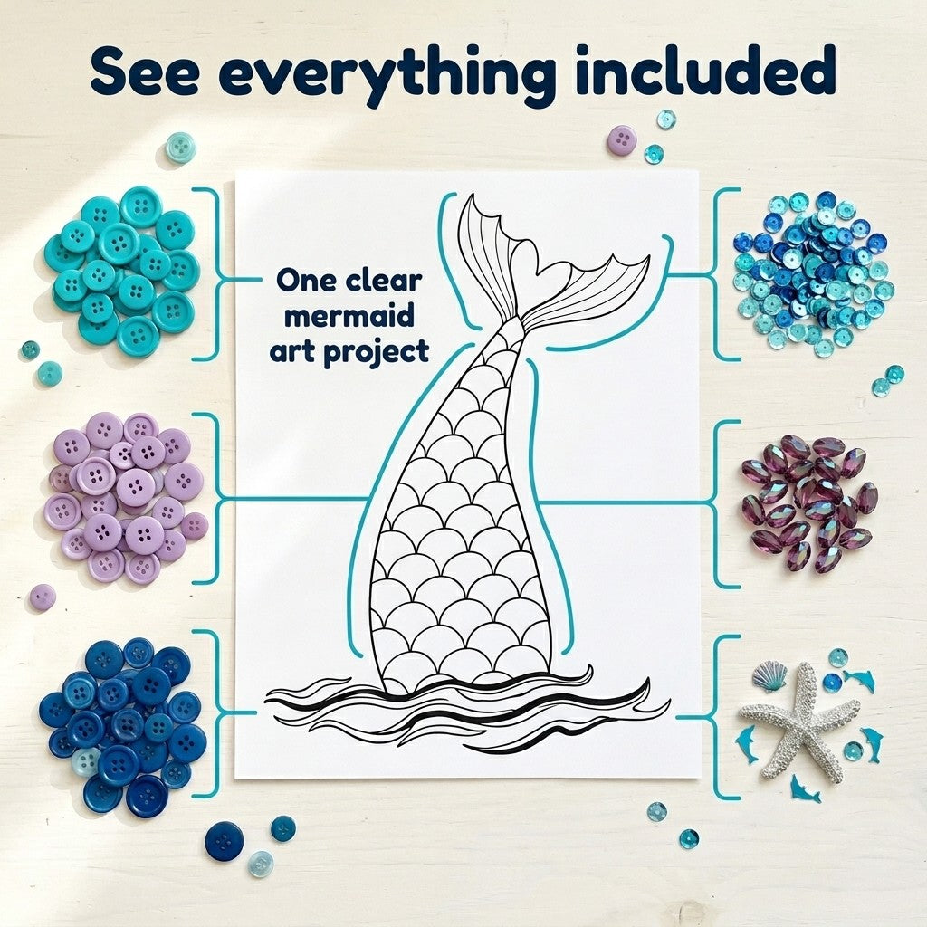 Mermaid Canvas DIY Craft Kit