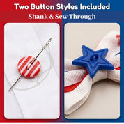 Patriotic Craft and Sewing Buttons – 50 Piece Button Assortment