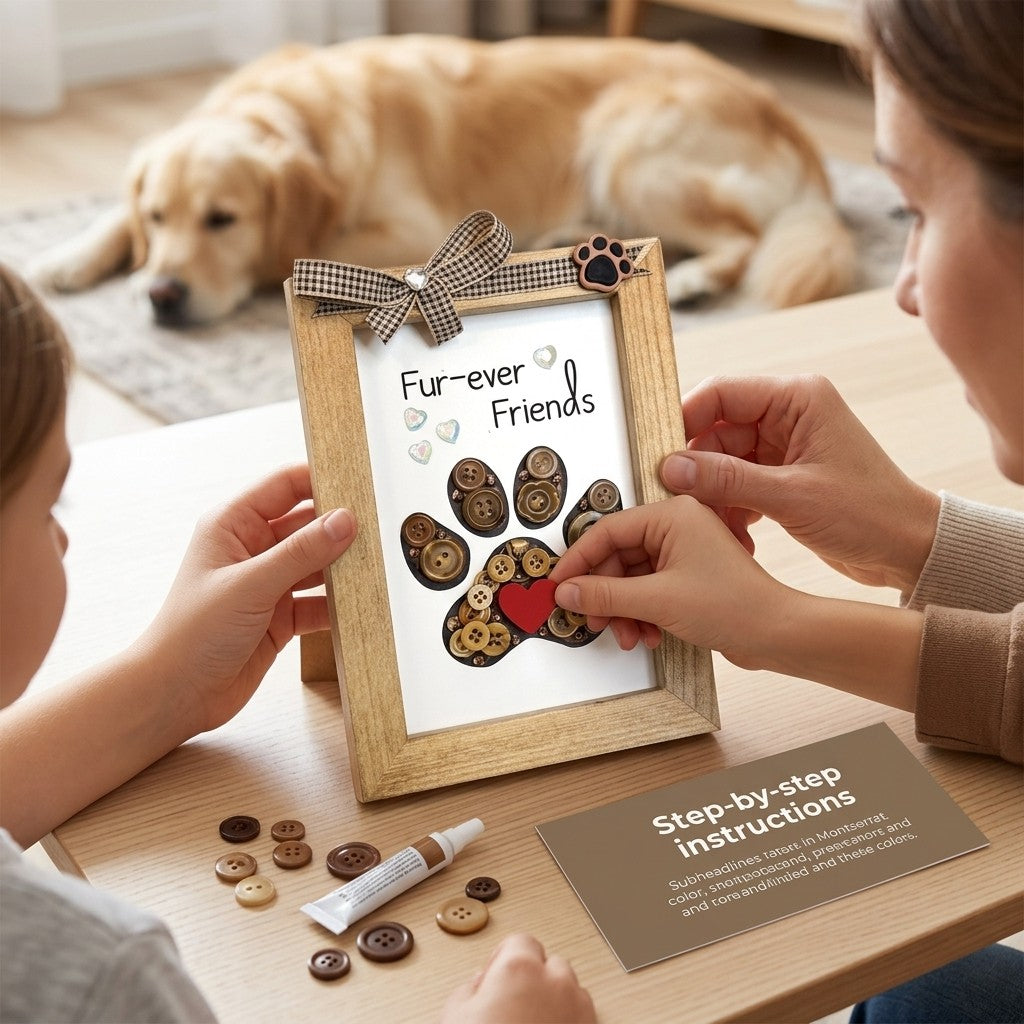 Dog Paw Frame DIY Craft Kit