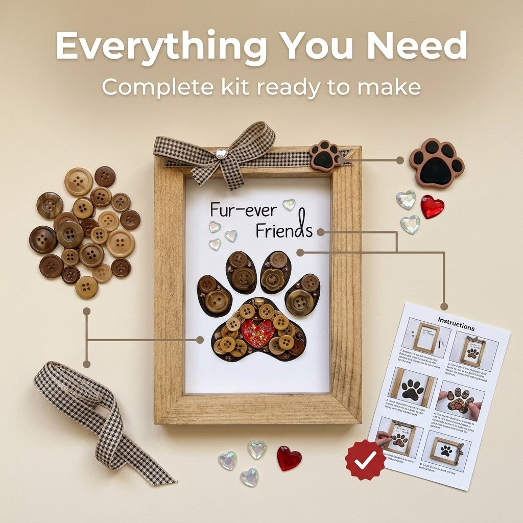Dog Paw Frame DIY Craft Kit