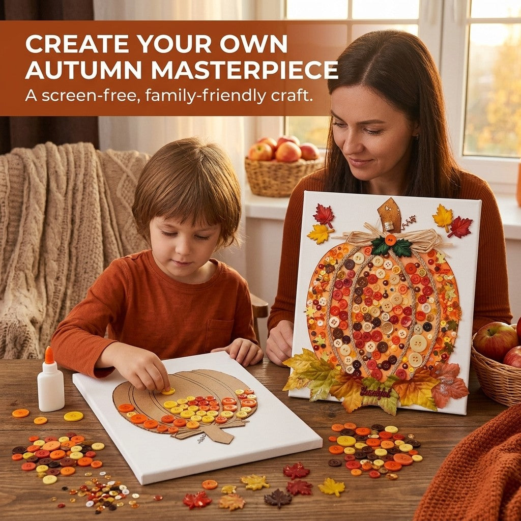 Pumpkin Canvas Craft Kit – Fall DIY Home Décor Project
