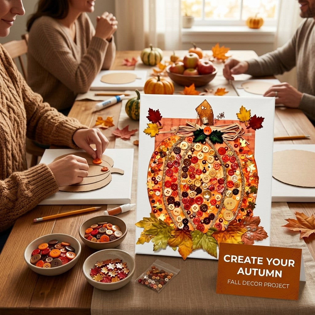 Pumpkin Canvas Craft Kit – Fall DIY Home Décor Project