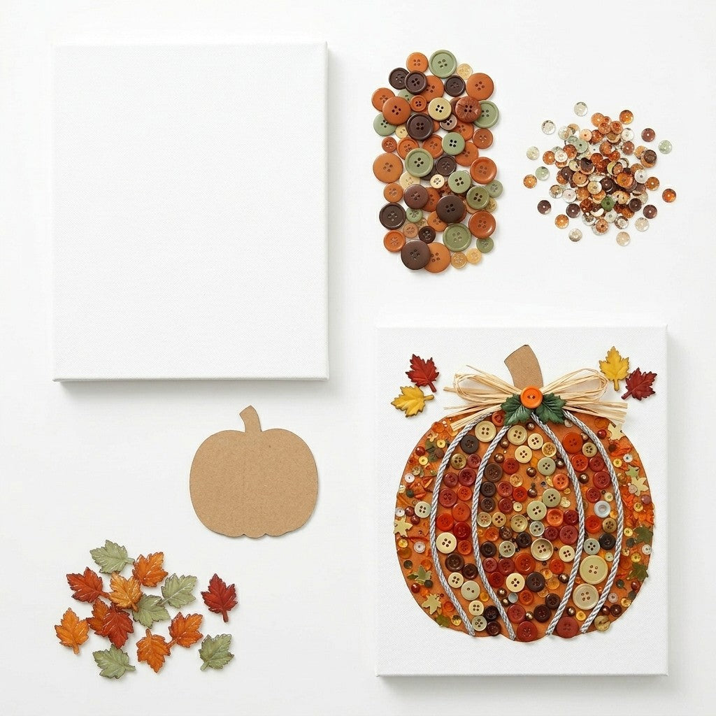 Pumpkin Canvas Craft Kit – Fall DIY Home Décor Project