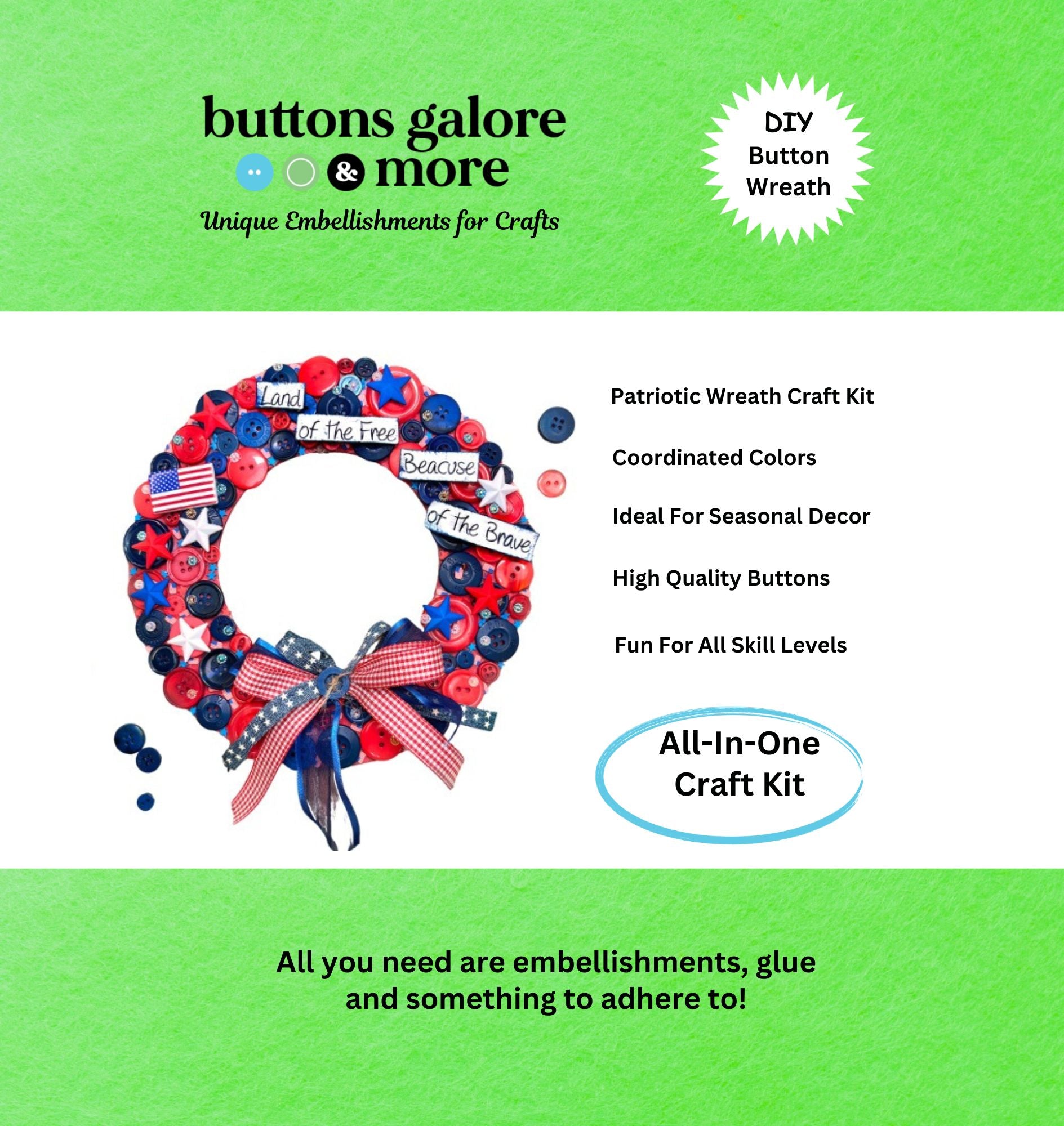 Patriotic Wreath DIY Craft Kit