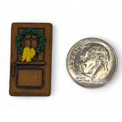 Christmas Door Button – Holiday Craft Embellishment with Wreath & Bow
