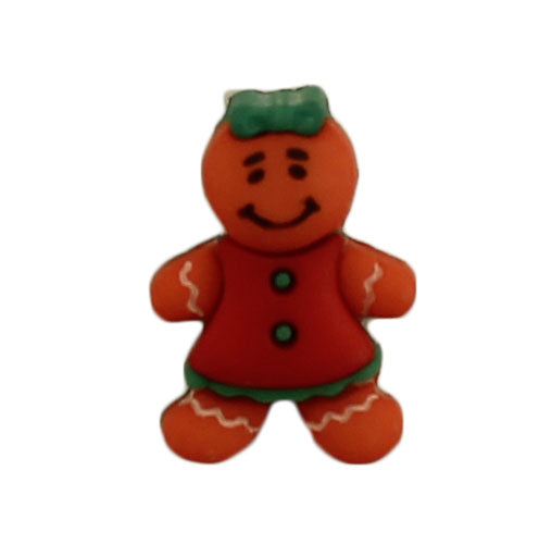 Gingerbreadman Shaped Novelty Button for Sewing & Scrapbooks – Buttons ...