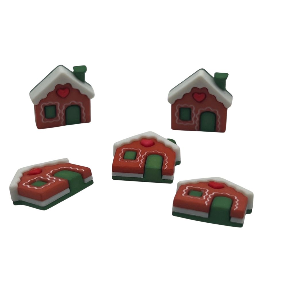 Gingerbread House Button – Christmas Craft & Sewing Embellishment