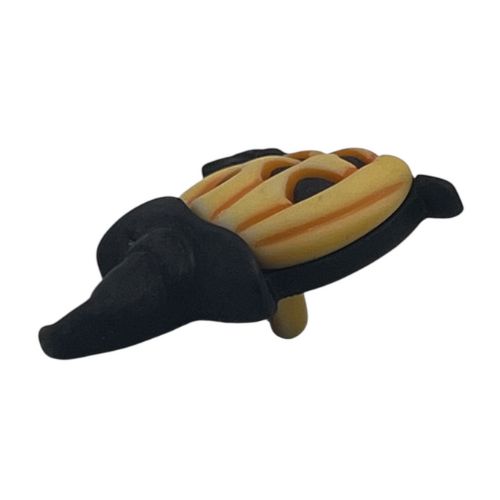 Pumpkin Witch Craft Button – Jack-O’-Lantern with Hat & Broom