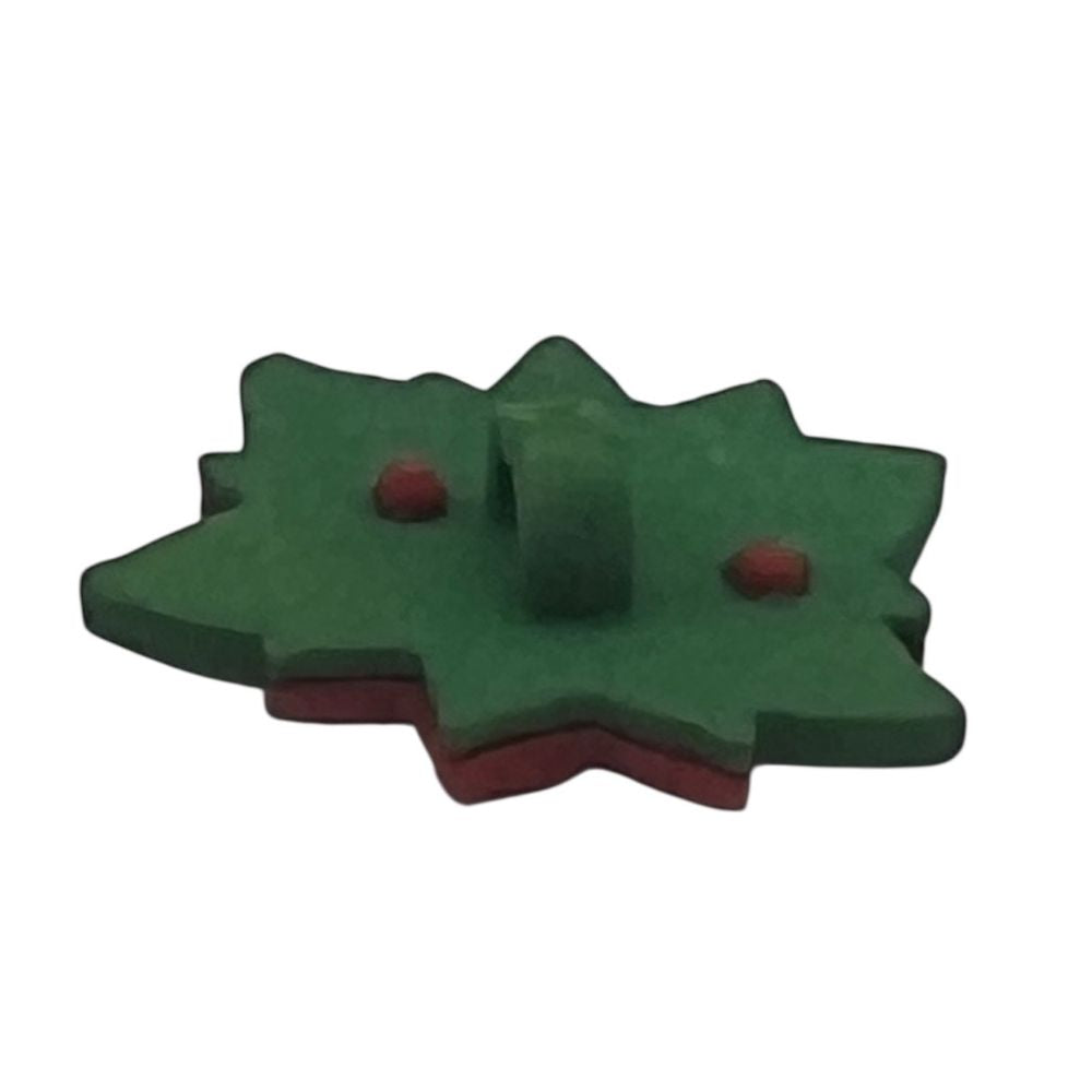 Poinsettia Craft Button – Christmas Flower Embellishment