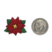Poinsettia Craft Button – Christmas Flower Embellishment