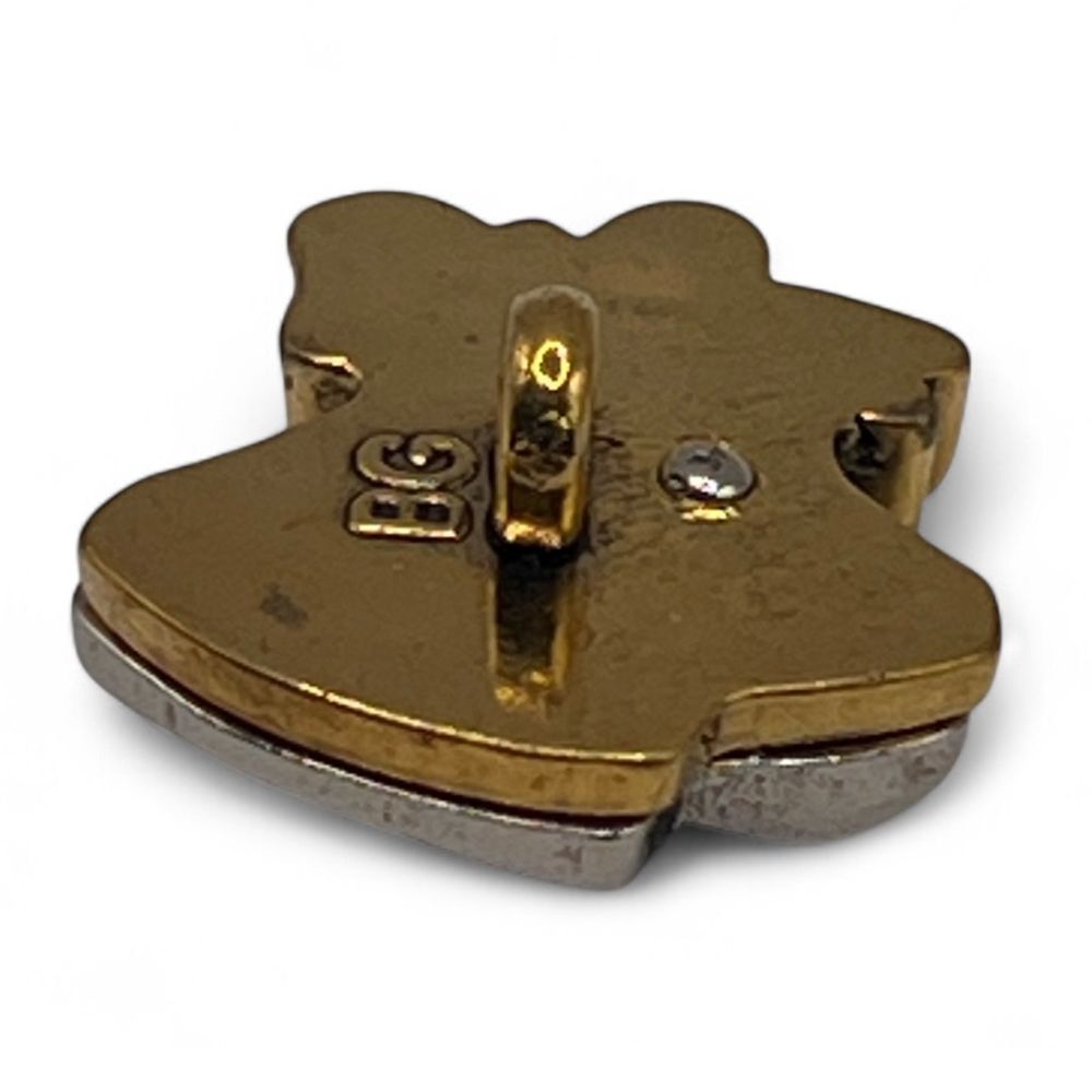 Gold & Silver Holiday Bell Button – Decorative Christmas Embellishment