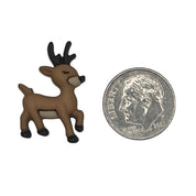 Reindeer Craft Button – Christmas Holiday Embellishment