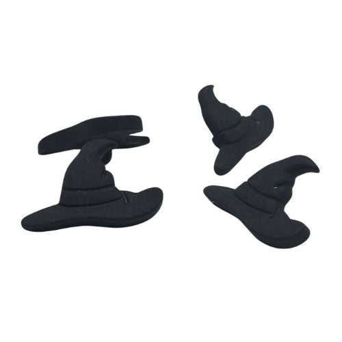 Witch Hat Craft Button – Classic Black Halloween Embellishment