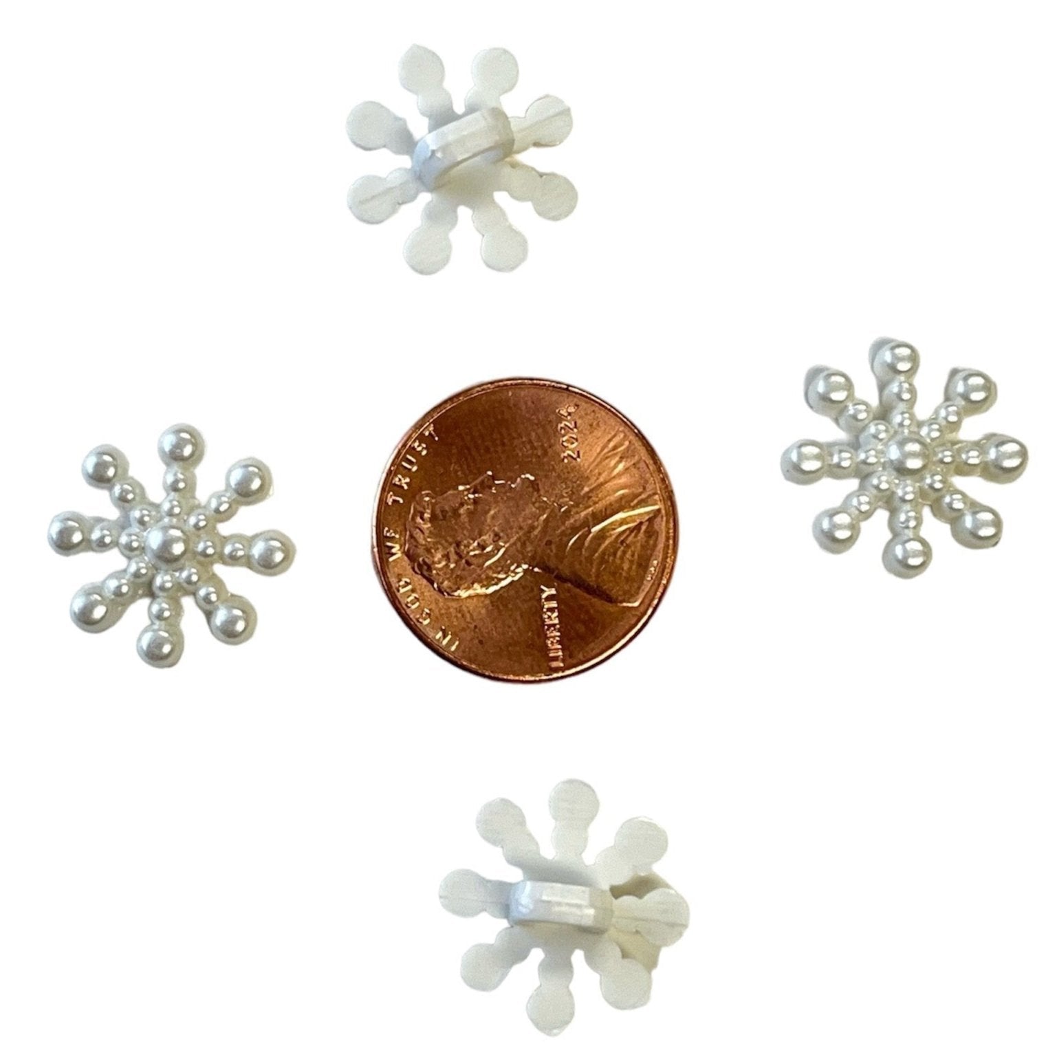 Pearl Snowflake Bulk Button