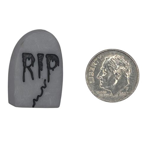 RIP Tombstone Craft Button – Halloween Graveyard Embellishment