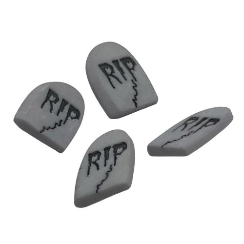 RIP Tombstone Craft Button – Halloween Graveyard Embellishment