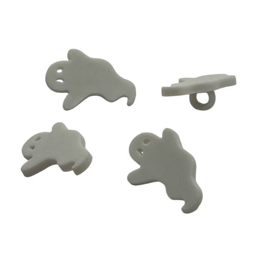 Ghost Craft Button – White Halloween Sewing & Scrapbooking Embellishment