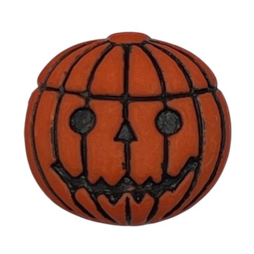 Pumpkin Jack-O’-Lantern Craft Button – Halloween Embellishment