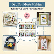Spring Fling 3D Craft Buttons – 36 Piece Carded Set