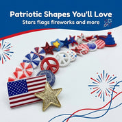 Patriotic Craft and Sewing Buttons – 50 Piece Button Assortment