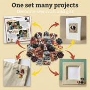 Pets and Pals Group Assorted 3D Pet Buttons – 36-Piece Set for Sewing, Scrapbooking & DIY Crafts