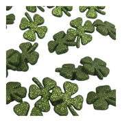 Glitter Shamrock Craft Buttons - 50 Count