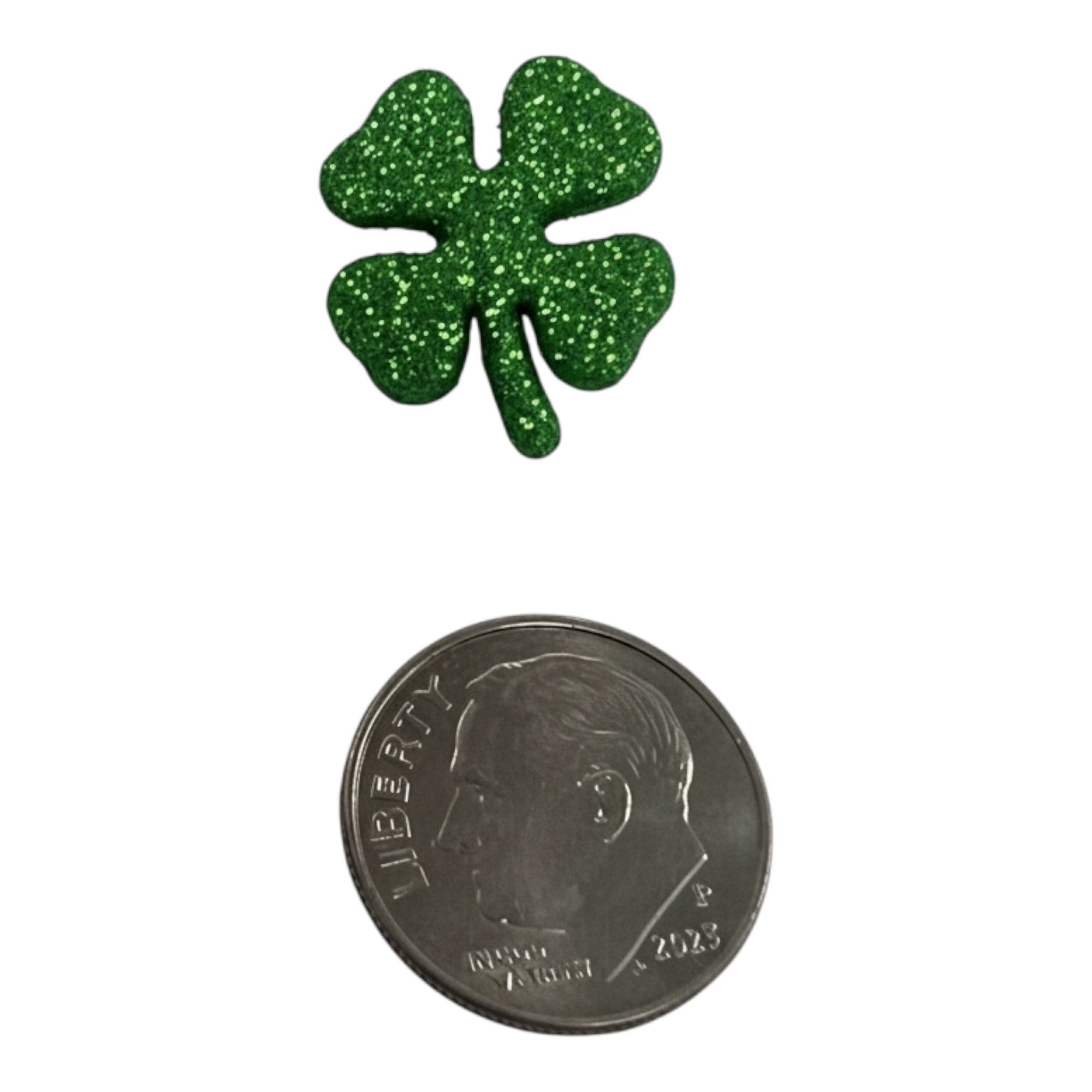 Glitter Shamrock Craft Buttons - 50 Count