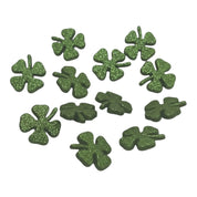 Glitter Shamrock Craft Buttons - 50 Count