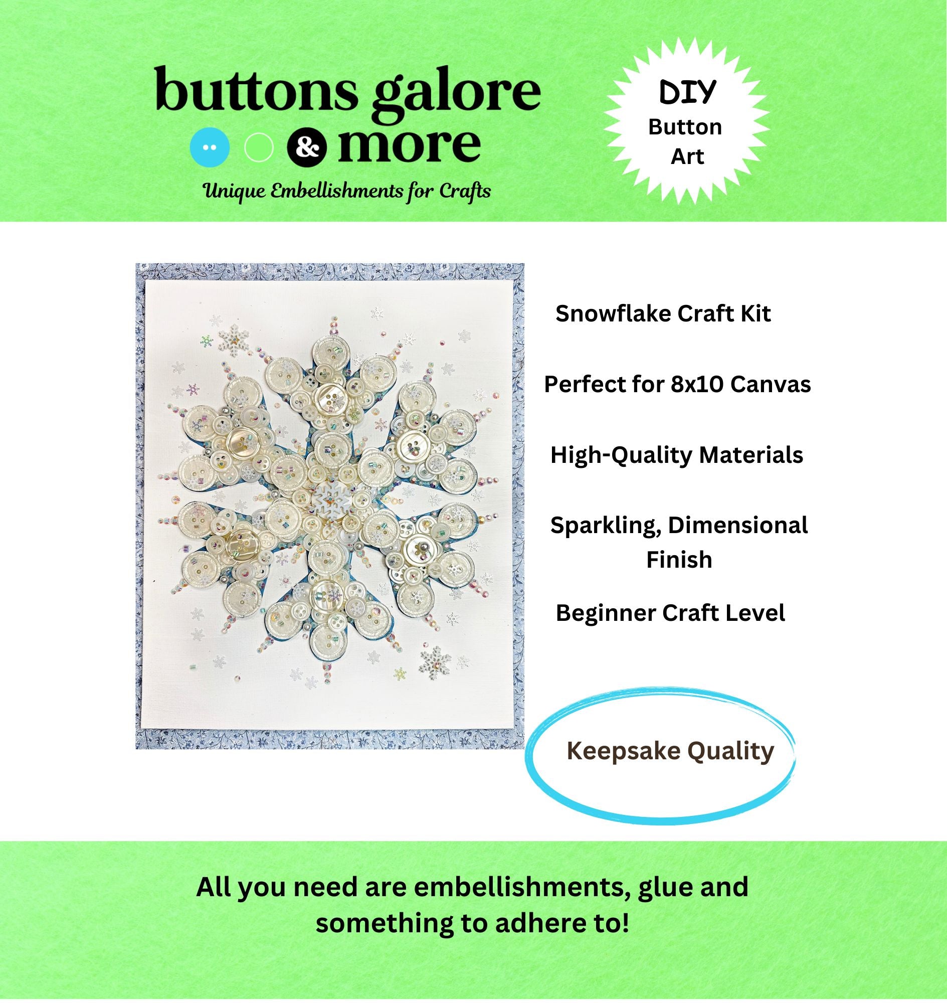 Snowflake Canvas DIY Craft Kit