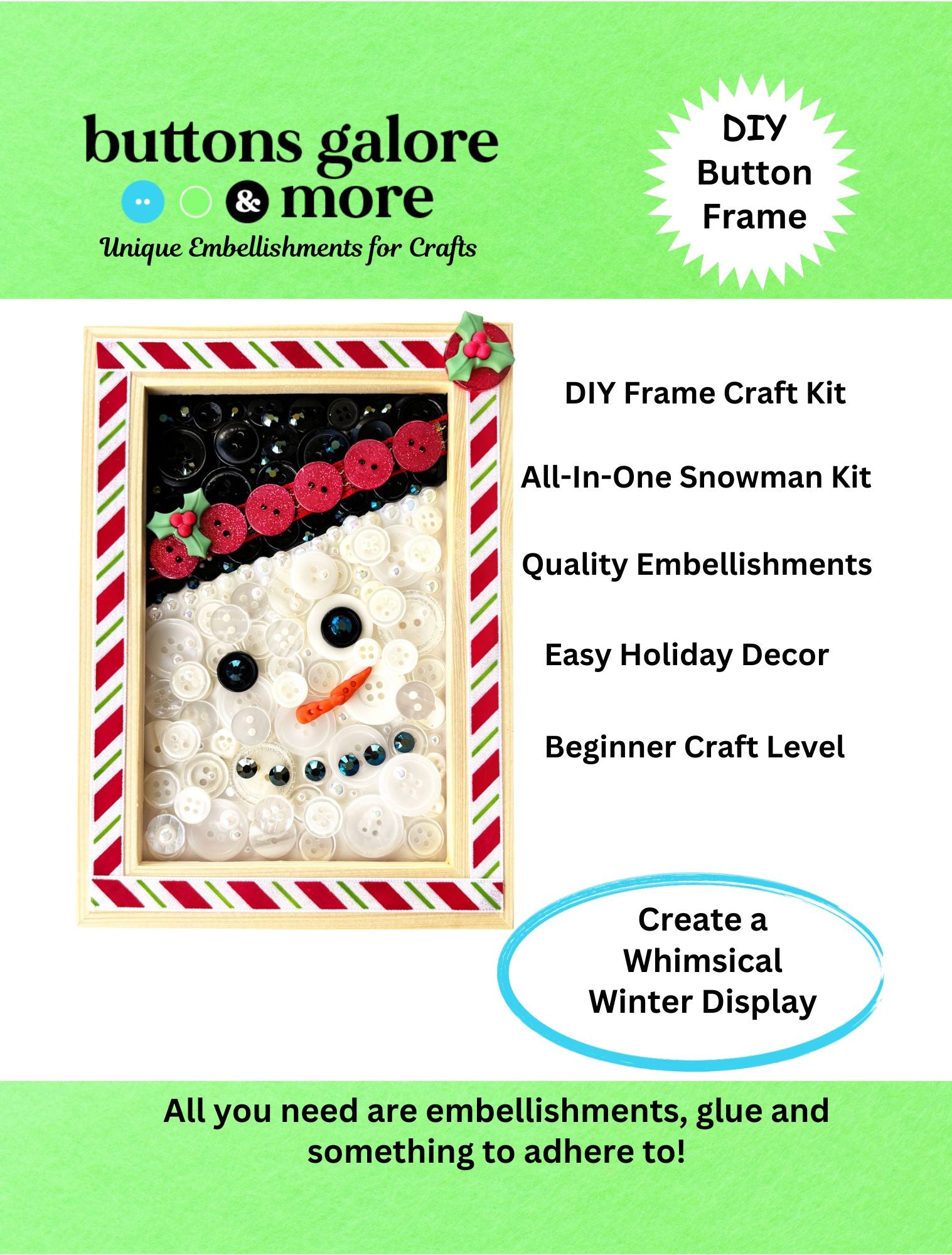 Snowman Frame DIY Craft Kit