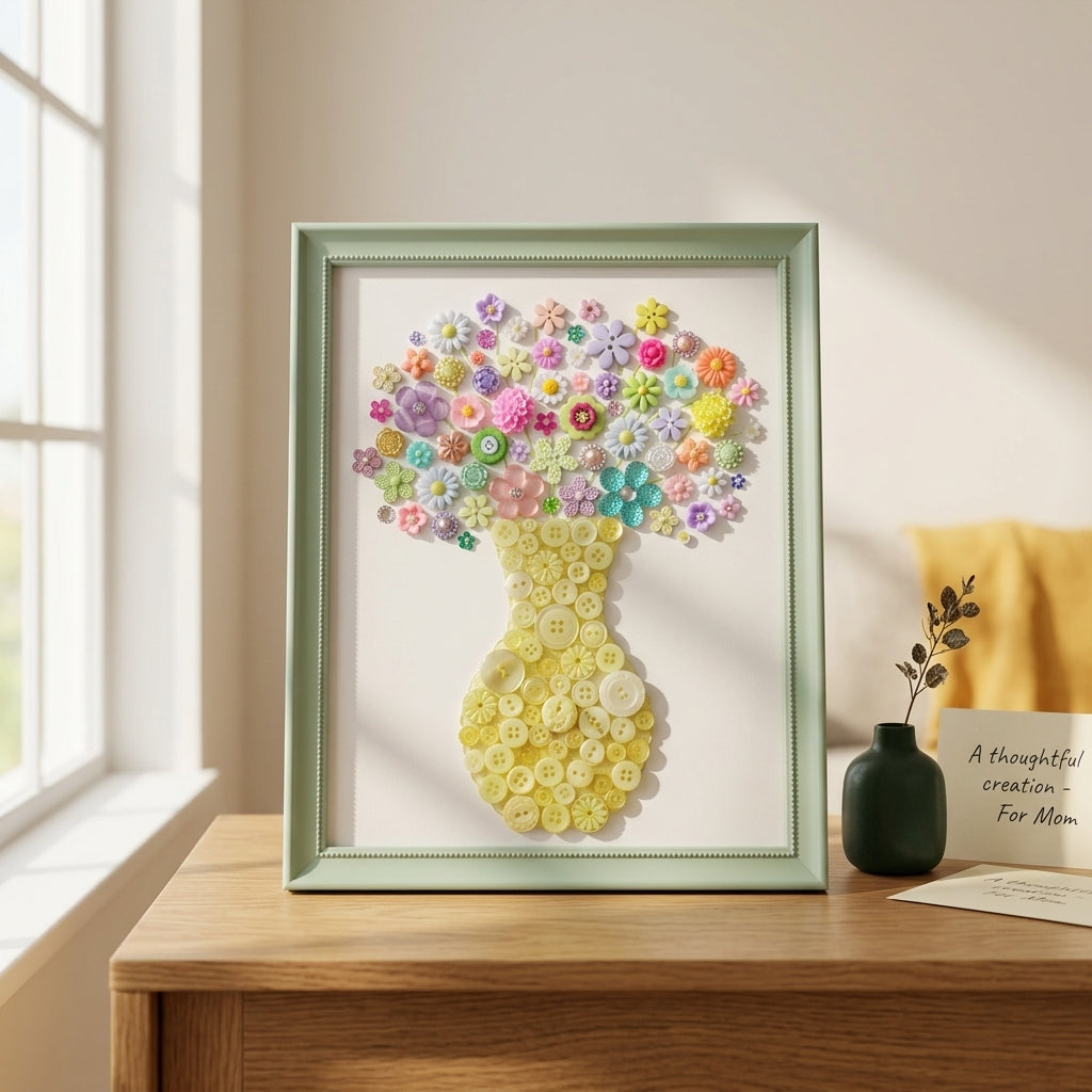 Flower Button DIY Craft Kit